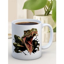 Baskılı Kupa Bardak Seramik Mug -Dinozor