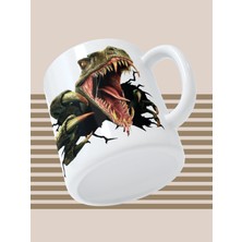 Baskılı Kupa Bardak Seramik Mug -Dinozor