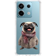 Zeyno Xiaomi Redmi Note 13 5g Uyumlu Gözlüklü Şirin Köpek Desenli Silikon Kılıf