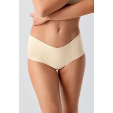 Büyük Beden Kaymaz Yüksek Bel Lazer Külot C19202 Ten