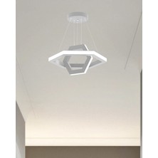 Hegza Lighting Ciclo (Gri Kasa, Beyaz Işık) Ledli Modern Sarkıt Linear LED Avize Salon Mutfak Oturma Odası Yatak Odası Antre Hol LED