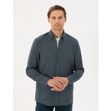 Pierre Cardin Erkek Yeşil Regular Fit Uzun Kollu Oxford Gömlek 50292662-VR054