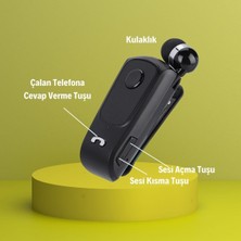 Buffer® Telefon Bağlantılı Makaralı Kulaklıklı Bluetooth Kulaklık