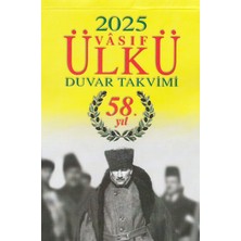 Ülkü Takvimcilik 2025 Vasıf Ülkü Duvar Takvimi ve Arkalı Önlü Yüzüncüyıl+Atatürk Görselli Karton(Kod:04)