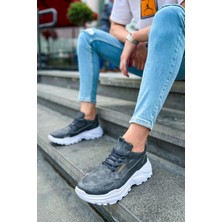 Saklı Moda CH089 Cbt Low Top Lace Up Erkek Ayakkabı Antrasit