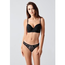 C&city Desteksiz Sütyen Külot Takım C14165 Siyah