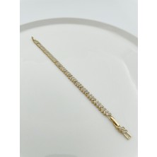 Xupıng Jewelry 14 Ayar Altın Kaplama, Zigzag Bileklik