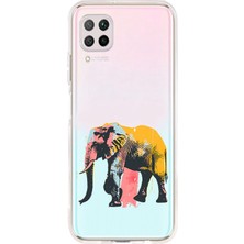 Zeyno Huawei P40 Lite Uyumlu Renkli Fil Desenli Silikon Kılıf