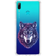 Zeyno Huawei Psmart 2019 Uyumlu Kurt Yüzü Desenli Silikon Kılıf
