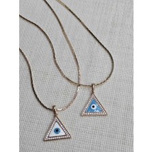 Xuping Jewelry Nazar Boncuk Model Üçgen 316 L Çelik Kadın Kolye