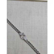 Xuping Jewelry Kuyumcu Işçiliğinde Hazırlanmış Gümüş Renk Çelik Kadın Bileklik
