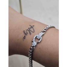 Xuping Jewelry Kuyumcu Işçiliğinde Hazırlanmış Gümüş Renk Çelik Kadın Bileklik