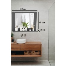 Banyo Aynası Lavabo Aynası Dekoratif Ayna 60X45 cm Yatay