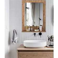Banyo Aynası Lavabo Aynası Dekoratif Ayna 60X45 cm Yatay