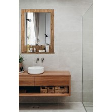 Banyo Aynası Lavabo Aynası Dekoratif Ayna 60X45 cm Yatay