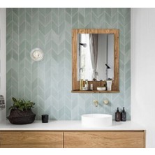 Banyo Aynası Lavabo Aynası Dekoratif Ayna 60X45 cm Yatay
