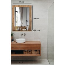 Banyo Aynası Lavabo Aynası Dekoratif Ayna 60X45 cm Yatay