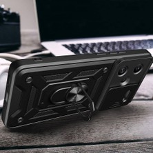 Fibaks Xiaomi Redmi Note 13 Pro Plus 5g Kılıf Kamera Korumalı Sürgülü Yüzüklü Armor Tank Kapak