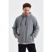 Monox Erkek Kapşonlu Muline 3 Iplik Sweatshirt