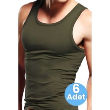 Uniquetrenders Erkek Pamuklu 6'lı Atlet Asker Atleti Asker Çamaşırı