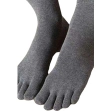 Uniquetrenders Erkek 3'lü Bambu Mantar Çorabı Parmak Çorap 36-44 Numara