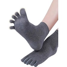 Uniquetrenders Erkek 3'lü Bambu Mantar Çorabı Parmak Çorap 36-44 Numara