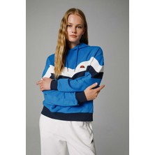 Ellesse Kadın Crop Kapüşonlu Sweat  EF178-SBL Karışık Renk Orta Kalınlıkta Regular Fit Tasarım