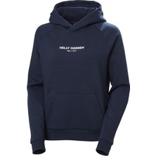 Helly Hansen W Cotton Fleece Hoodıe Sweatshırt HHA.54161-NAVY