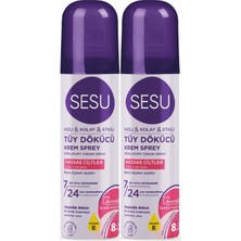 Sesu Tüy Dökücü Köpük Krem Sprey 150ML Hassas Ciltler (2 Li Set)