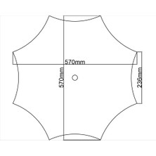 Motifpiyer Lamba Tavan Göbeği 14-8GEN-EGRI-56CM-2 Adet