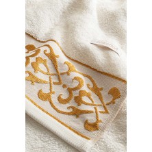 Ecocotton Arus Krem/krem %100 Organik Pamuk 4 Parça Hamam Seti