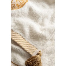 Ecocotton Arus Krem/krem %100 Organik Pamuk 4 Parça Hamam Seti