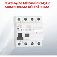Flash 4 x 63 Mekanik Kaçak Akım Koruma Rölesi 30 Ma