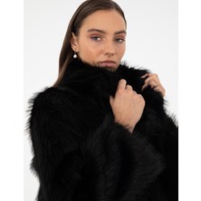 Pierre Cardin Kadın Siyah Comfort Fit Suni Kürk 50295330-VR046
