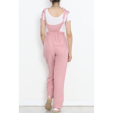 İpek Fashion Beli Lastikli Tulum Pembe - 18530.683.