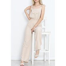  Ipekfashion Beli Lastikli Tulum Bej - 18530.683.