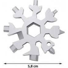 Çok Amaçlı Kar Tanesi Açacak Tornavida Anahtarlık Alyan