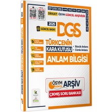 Karakutu Yayınları 2025 DGS Türkçenin Kara Kutusu Anlam Bilgisi (Sözcük-Cümle) Çıkmış Soru Bankası K. Özetli Çözümlü
