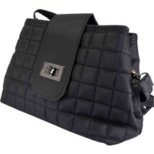 Zaytoon Suni Deri Kilitli Büyü Hacmi Kare Nakışlı 15*25 cm Kadın Omuz Çantası B100002