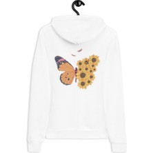 Bellibone Sweatshirt Kelebek Desenli Pamuklu Kız Çocuk Bluzu