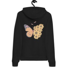 Bellibone Sweatshirt Kelebek Desenli Pamuklu Kız Çocuk Bluzu