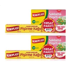 Koroplast Pişirme Kağıdı 16 Lı Saklama Poşeti 120 Li Orta Boy x 2 Set