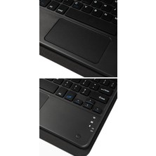 iPad Air 11 M2 2024 Air 6. Nesil Uyumlu Klavyeli Kılıf Standlı Bluetooth Klavye Trackpad Keyboard