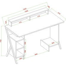 Milano Çalışma Masası, 120 cm, Atlantik Çam