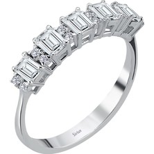 Sirius Pırlanta ve Beyaz Topaz Taşlı Silvia Yüzük 0447R0091