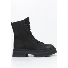 Hammer Jack Loberia  Deri Siyah Kadın Bot