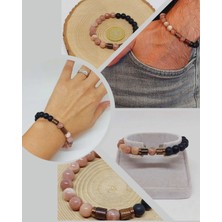 Yaşam Tohumu Güneş & Oniks Taşı 8mm  Tasarım Bileklik Hawaii Model (5630)