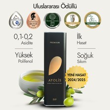 Ayolis Premium Gurme Trilye Zeytinyağı 2 Lt Ödüllü Yüksek Polifenollü Erken Hasat Soğuk Sıkım Natürel Sızma Zeytinyağı