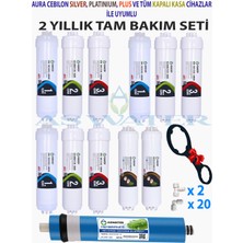 As Water Ihlas Aura Cebilon -Plus-Silver-Platinum -Uyumlu 2 Yıllık Bakım Seti Filtre Seti