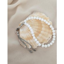 Tesbih 33 Lük 8 mm Küre Kesim Doğal Kuvars Taşı Tespih